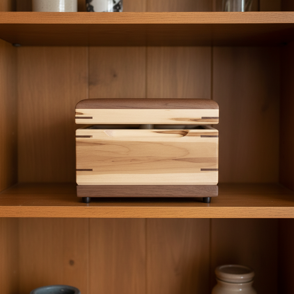 Custom wood box urn with paw print engraving for pet ashes memorial