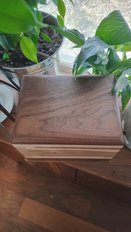 The Camelia Woodbox Urn For Ashes