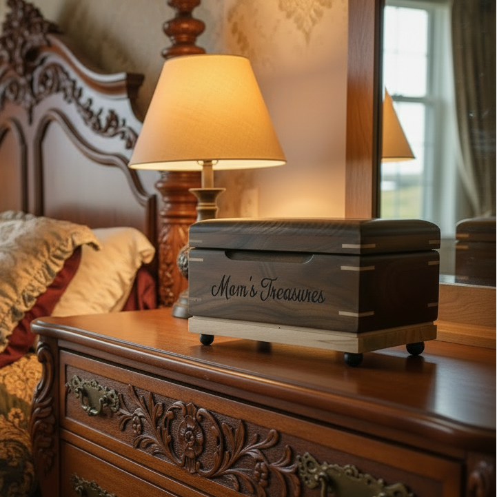 Personalized Wooden Keepsake Box – Handcrafted Memory Box