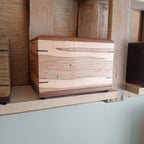 Personalized custom hardwood urn handcrafted from solid wood with elegant design and secure closure