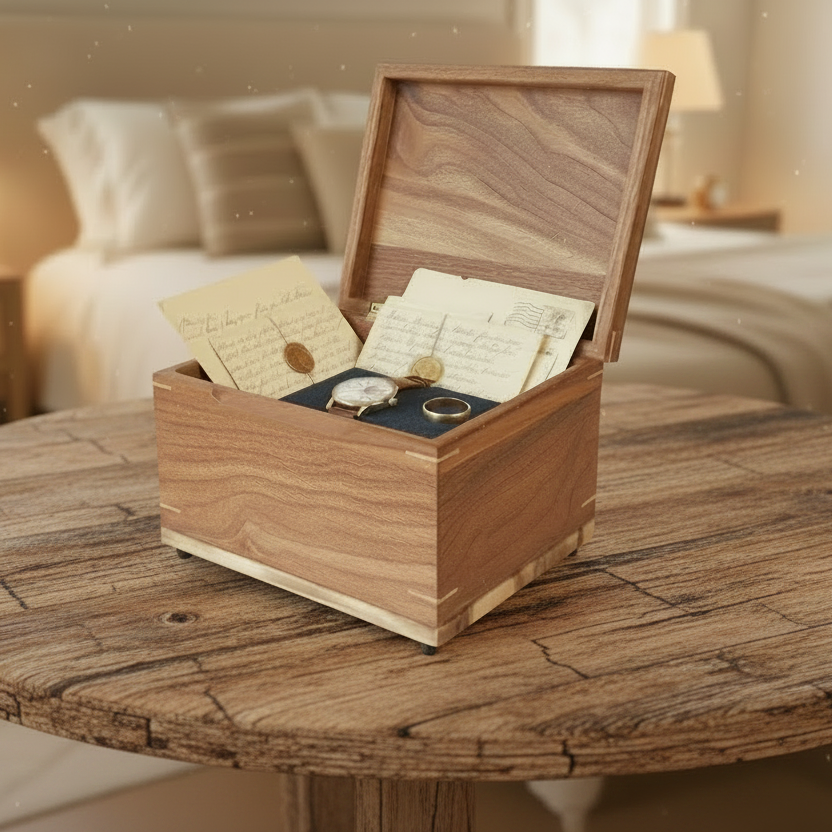 Adult Cremation Urn with Keepsake Compartment - Treasure Chest Wooden Urn (# 2 seller)