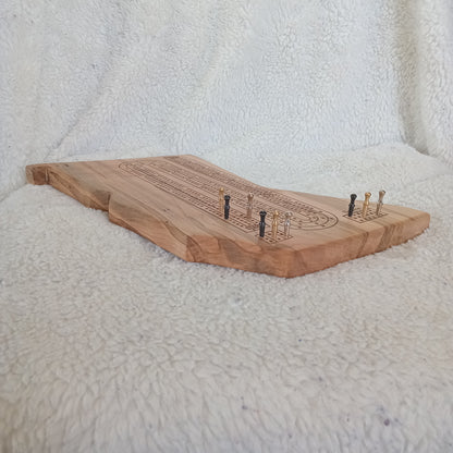 Handcrafted Province wood Cribbage Boards with peg storage. A practical gift for all occasions.