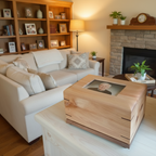 Custom personalized hardwood urn with  photo slot for ashes memorial