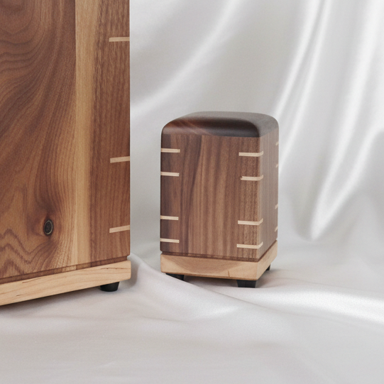 Matching Miniature Urn/Keepsake wooden Box - Shared Ashwood Keep