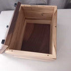 Personalized custom hardwood Camelia urn with elegant, handcrafted wooden finish for ashes
