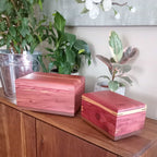 Elegant handcrafted hardwood memory keepsake box with oil-rubbed finish and brass hinges for preserving treasured memories