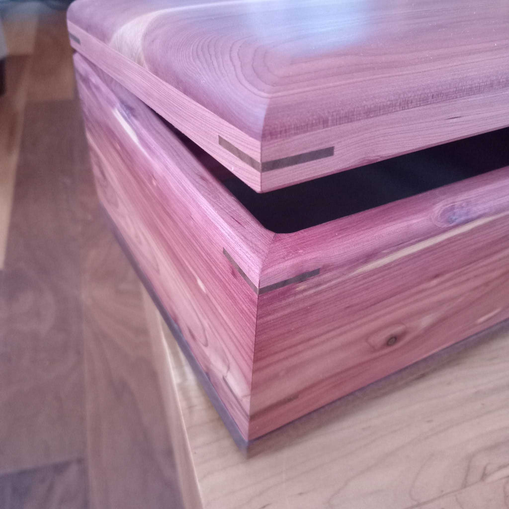 Handcrafted wooden recipe box with personalized engraving and dividers for organizing family recipes
