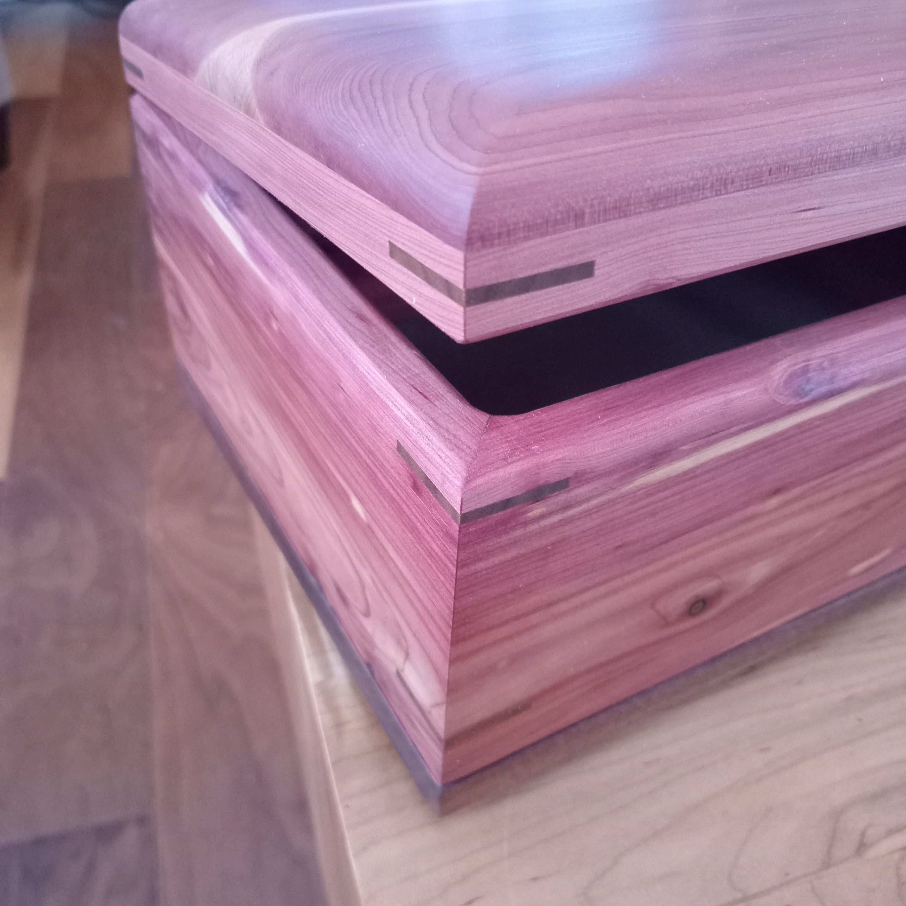 "New"  Handcrafted Wooden Recipe Box – Personalized Family Recipe Keeper