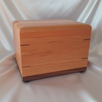 Personalized wooden urn Twilight Grove handcrafted solid hardwood with customizable engraving options