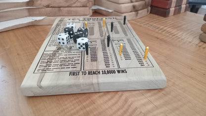 Baseball and Frustration Rummy, or Baseball and Farkle. 2 games, 1 board.