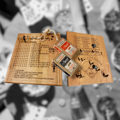 "NEW" Baseball and Frustration Rummy double sided game board