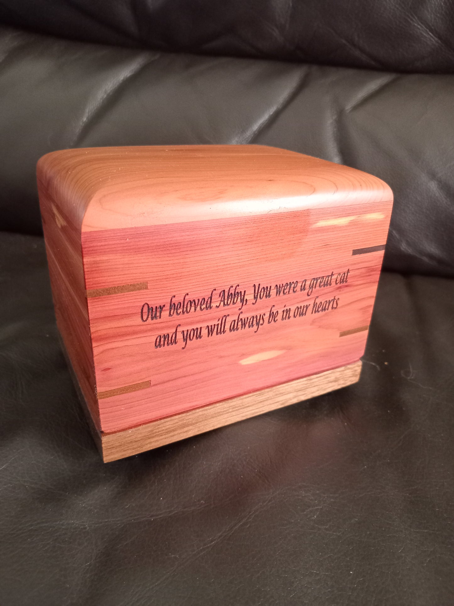 Paw Prints Woodbox Urn For Animal Ashes