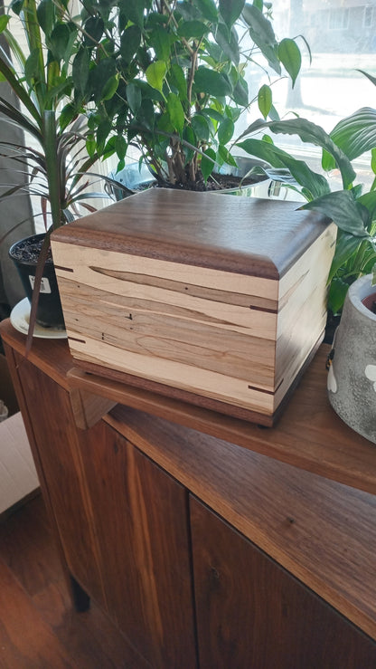 The Camelia Woodbox Urn For Ashes