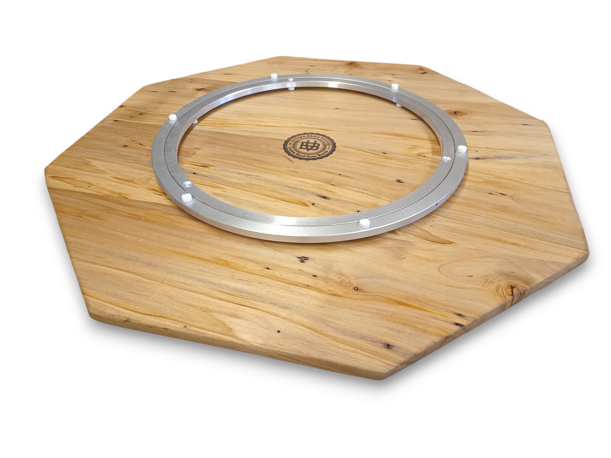 Handcrafted Wood Rummoli game boards. Lazy Susan option.