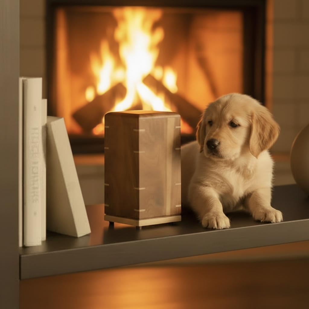 Personalized Hardwood Urns For Pets - Summit Pawprints Urn
