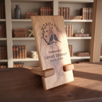 Personalized memorial plaque solid hardwood engraved tribute for home and family