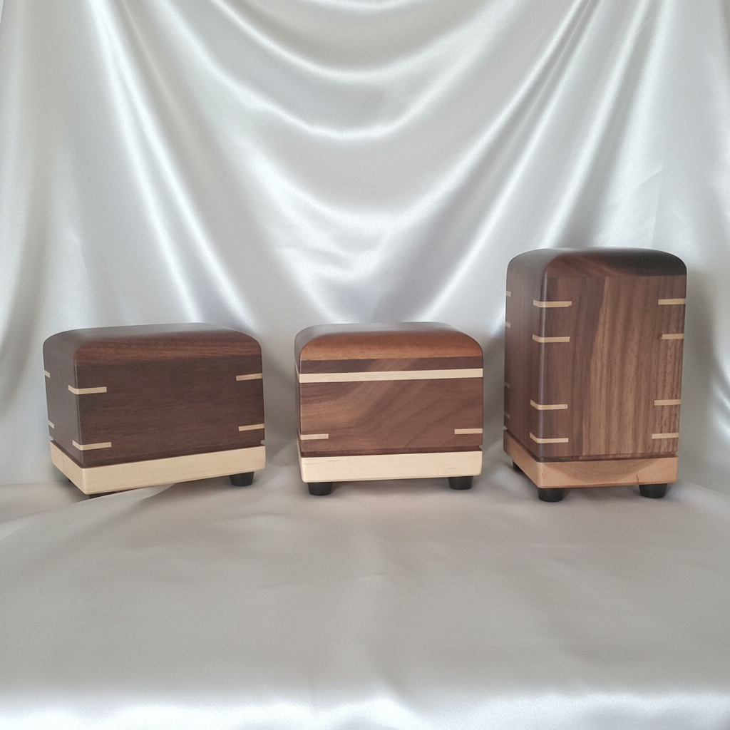 Matching Miniature Urn/Keepsake wooden Box - Shared Ashwood Keep