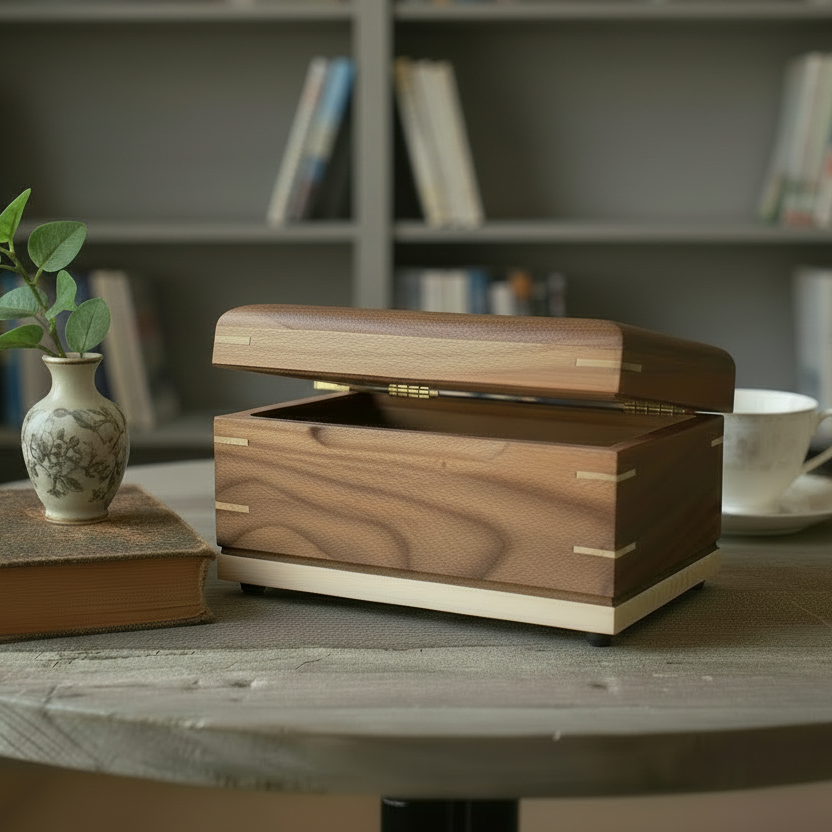 Unique Treasure Chest Urn - Adult Cremation Urn with Keepsake Compartment. (⭐️⭐️ # 2 seller)