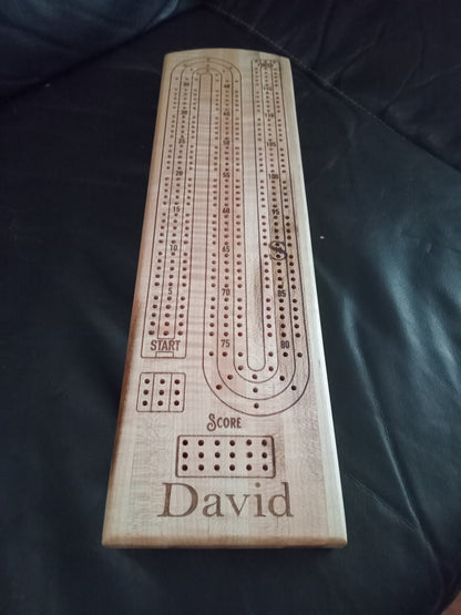 “Handcrafted Multi Wood Cribbage Boards with peg storage. A practical gift for all occasions.