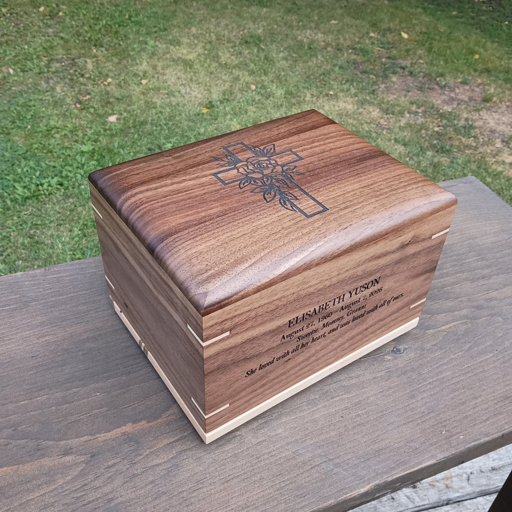 Ready To Ship - Wooden Cremation Urns, Made For One Person