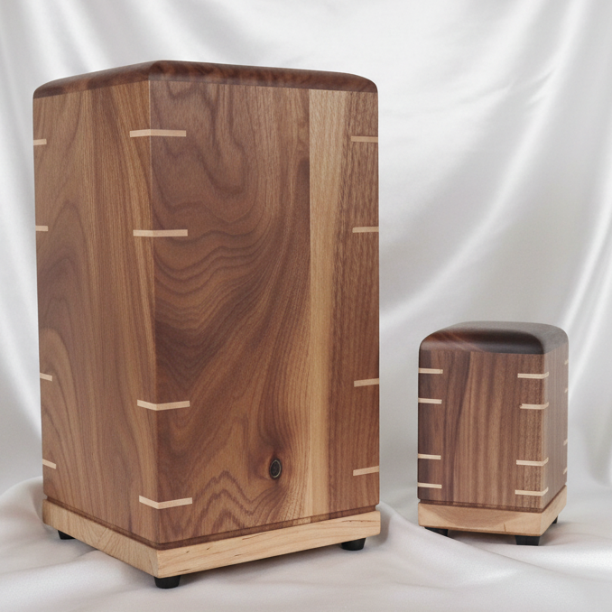 Matching Miniature Urn/Keepsake wooden Box - Shared Ashwood Keep