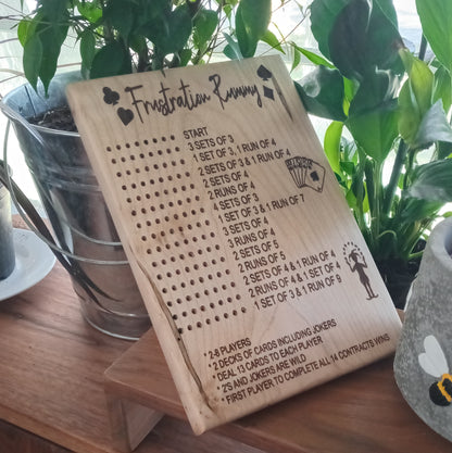 Baseball and Frustration Rummy, or Baseball and Farkle. 2 games, 1 board.