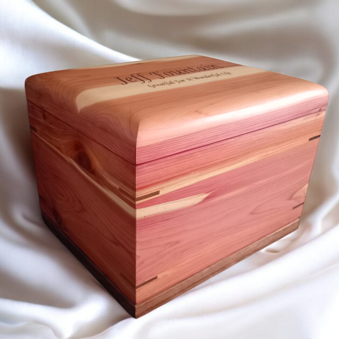 Treasure Chest Wooden Urn For Ashes - Built To Hold More Than Ashes, A Place to protect a life's treasures