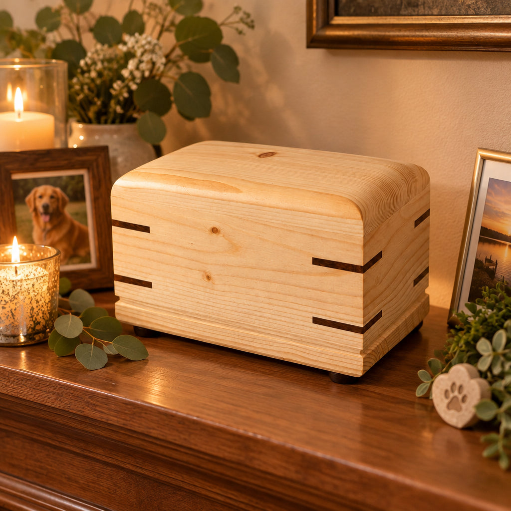 Softpaw Solid Wood Urn for Pets
