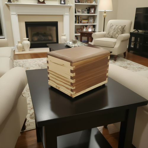 "NEW" Craftsman Series Hardwood Cremation Urn - with finger Joint construction