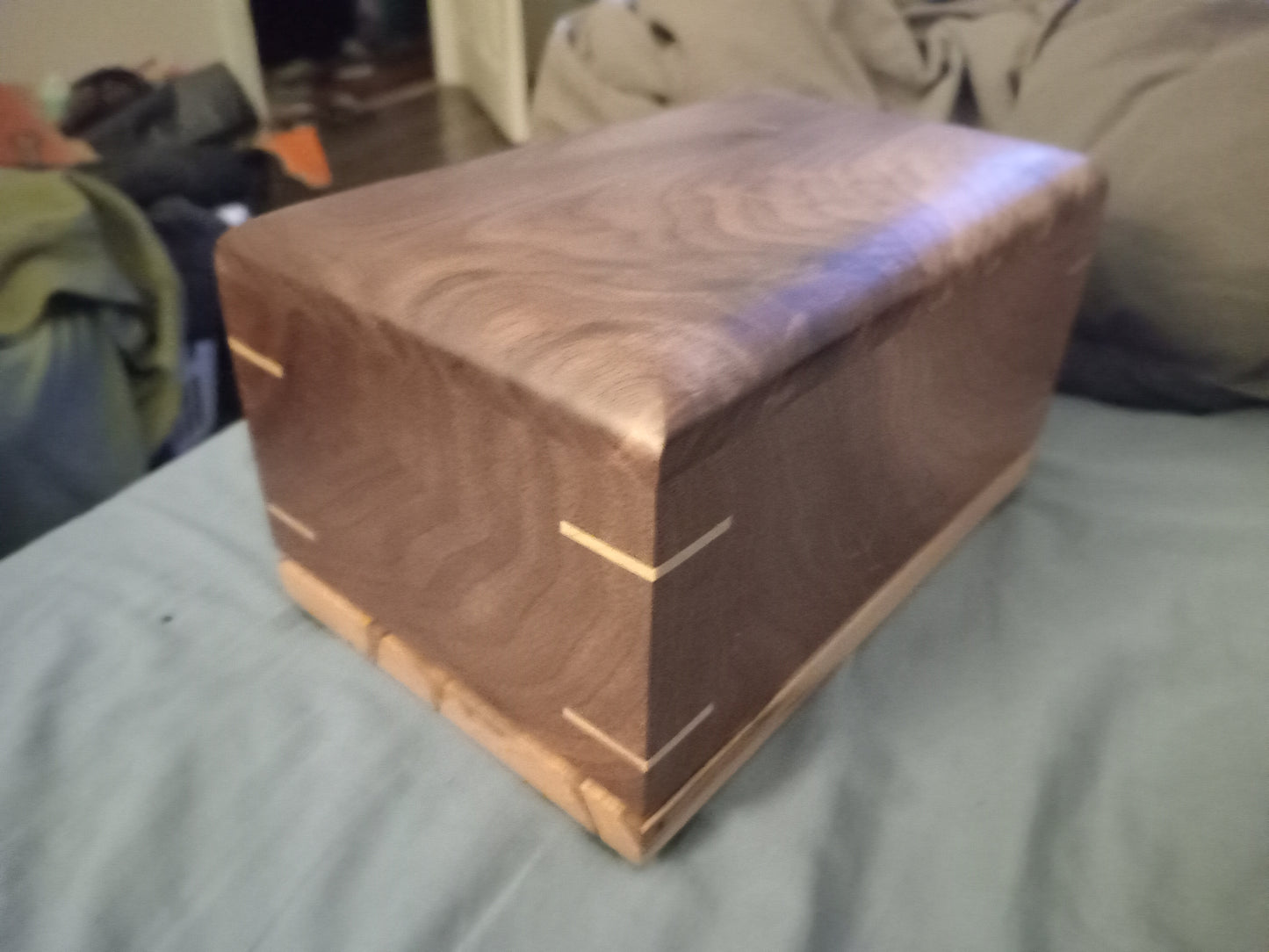 Paw Prints Woodbox Urn For Animal Ashes