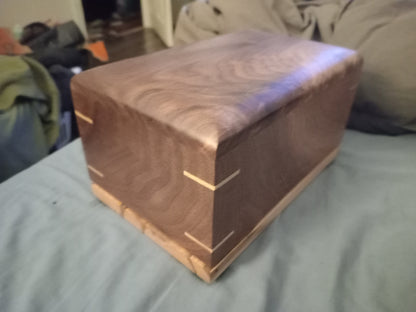 Paw Prints Woodbox Urn For Animal Ashes