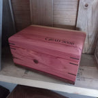 Elegant hardwood memory keepsake box with brass hinges and felt lining for preserving precious memories