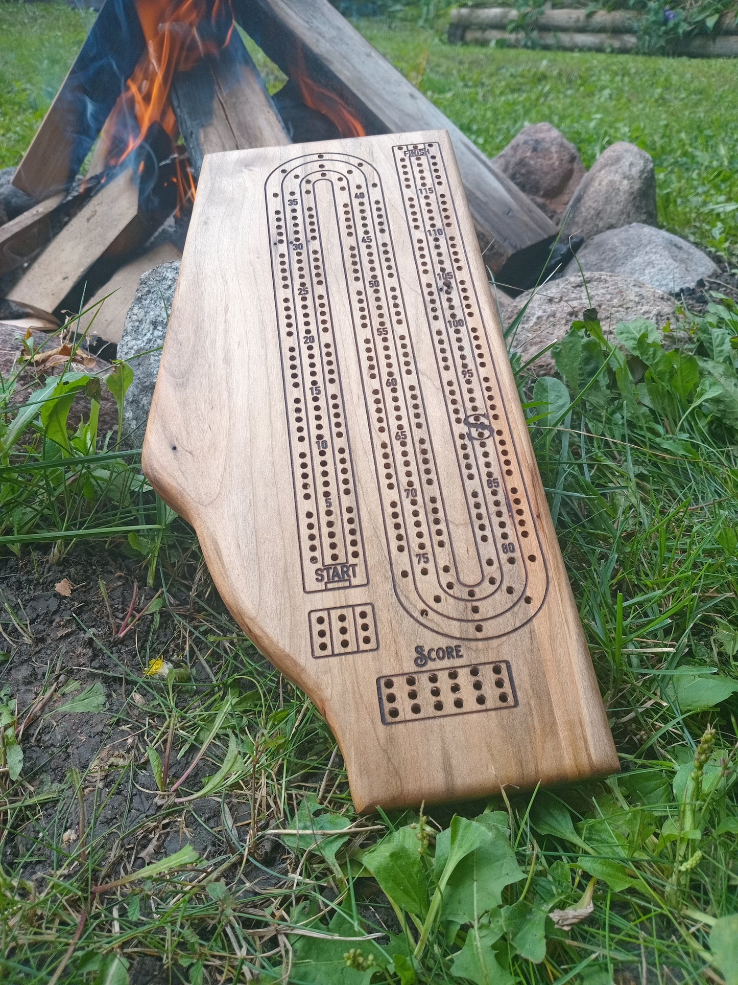 Handcrafted Province wood Cribbage Boards with peg storage. A practical gift for all occasions.