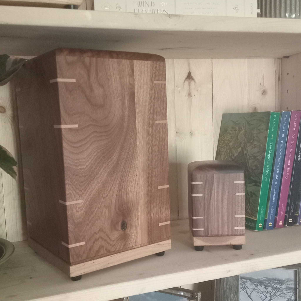 Matching Miniature Urn/Keepsake wooden Box - Shared Ashwood Keep