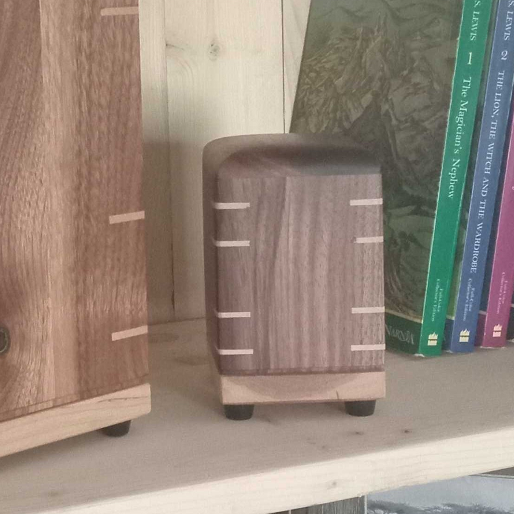 Matching Miniature Urn/Keepsake wooden Box - Shared Ashwood Keep
