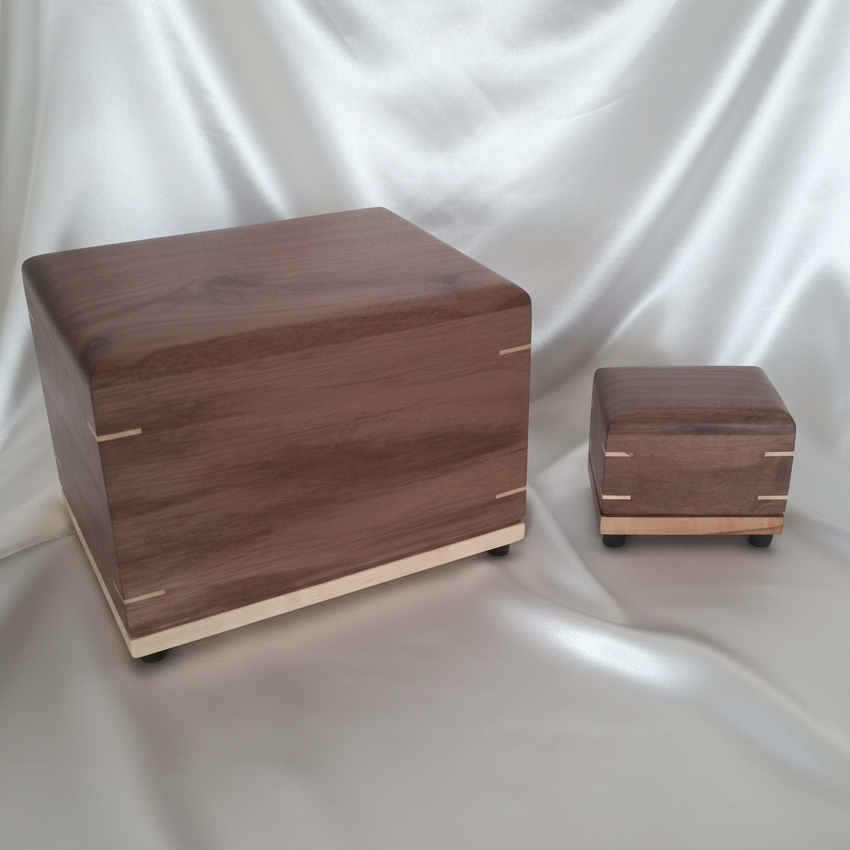 Matching Miniature Urn/Keepsake wooden Box - Shared Ashwood Keep