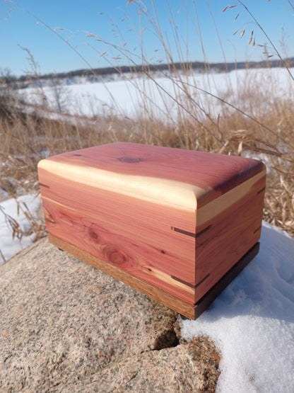 The Red Nebula Woodbox Urn For Ashes