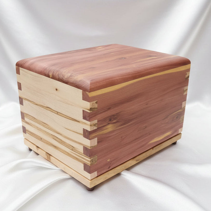 "NEW" Craftsman Series Hardwood Cremation Urn - with finger Joint construction
