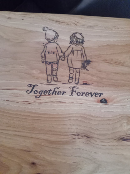 Together Forever Companion Woodbox Urn For Ashes