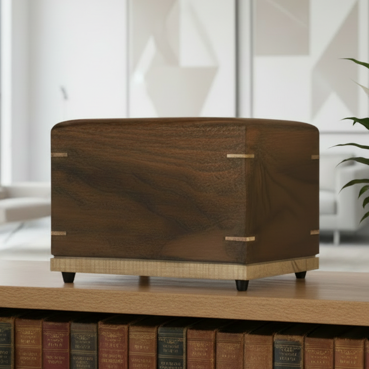 Immediate Availability -  Twilight Grove Urn in Black Walnut — Available Now (Limited Quantity)
