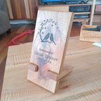 Personalized hardwood memorial plaque with custom engraving for home remembrance