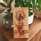 Personalized memorial plaque made of solid hardwood with custom engraving for home tribute