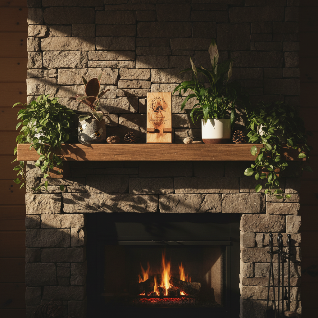 Personalized hardwood memorial plaque with custom engraving for home tribute