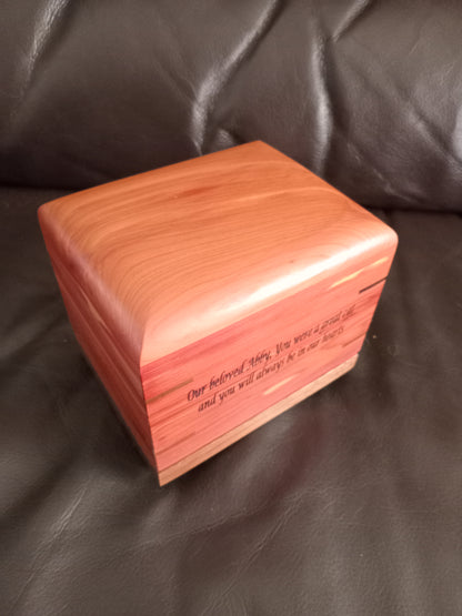 Paw Prints Woodbox Urn For Animal Ashes