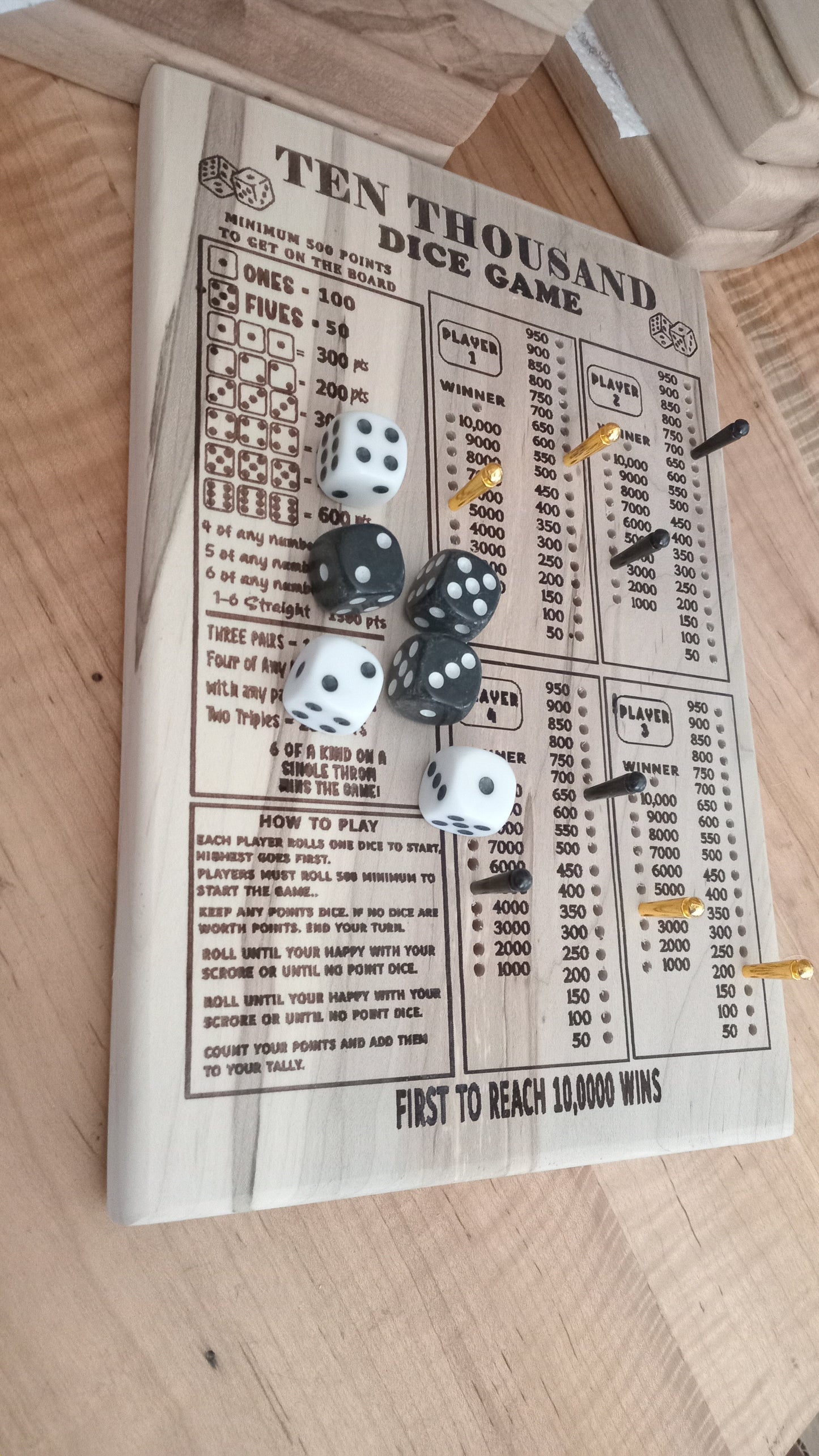 Baseball and Frustration Rummy, or Baseball and Farkle. 2 games, 1 board.