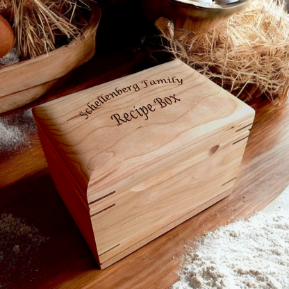 "NEW"  Heirloom Recipe Box - keeping your culinary secrets safe for generations.