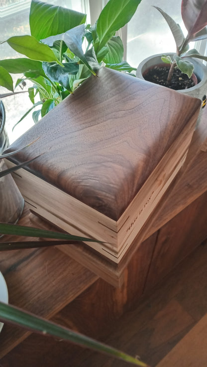 The Camelia Woodbox Urn For Ashes