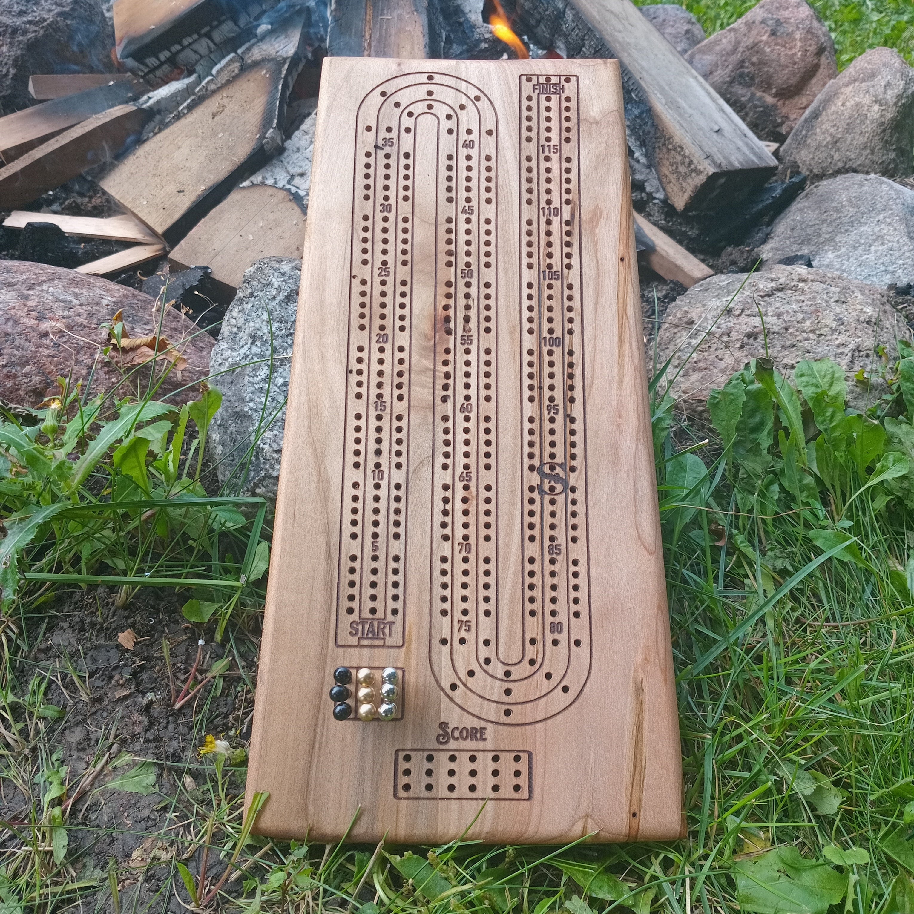 Provincial Hardwood Cribbage Boards, Personalized Engraving