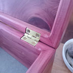 Handcrafted wooden recipe box personalized for family recipes and heirloom storage