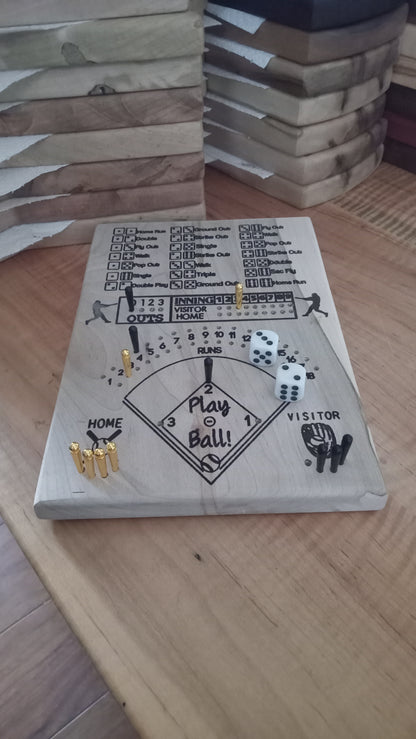 Baseball and Frustration Rummy, or Baseball and Farkle. 2 games, 1 board.